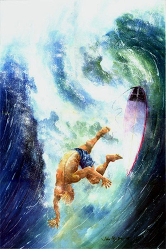 Surfing #3
28 x 19” - $300
Matted, unframed
18 x 12” Matted Giclée Print - $45